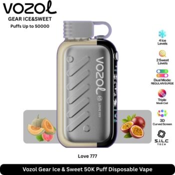 Vozol Gear Ice & Sweet 50K Puff Love 777 Disposable Vape