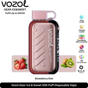 Vozol Gear Ice & Sweet 50K Puff Strawberry Kiwi Disposable Vape