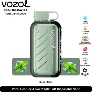 Vozol Gear Ice & Sweet 50K Puff Super Mint Disposable Vape