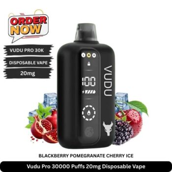 Vudu Pro 30000 Puffs 20mg Disposable Vape Blackberry Pomegranate Cherry Ice