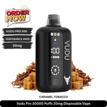 Vudu Pro 30000 Puffs 20mg Disposable Vape Caramel Tobacco
