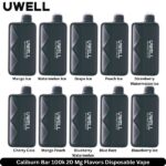 Caliburn Bar 100k 20 Mg Flavors Disposable Vape