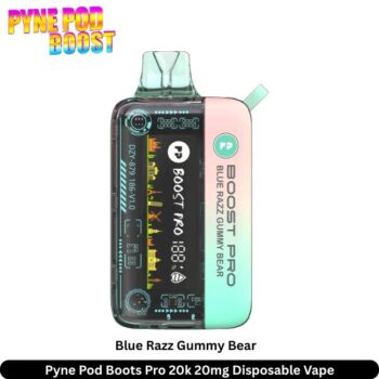 Pyne Pod Boots Pro 20k Disposable Vape Blue Razz Gummy Bear