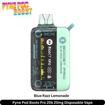 Pyne Pod Boots Pro 20k Disposable Vape Blue Razz Lemonade
