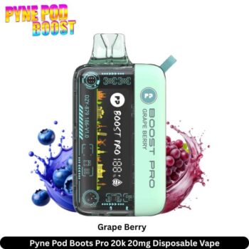 Pyne Pod Boots Pro 20k Disposable Vape Grape Berry