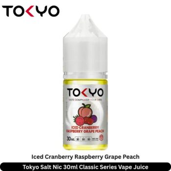 Tokyo Salt Nic 30ml Iced Cranberry Raspberry Grape Peach Classic Series Vape Juice