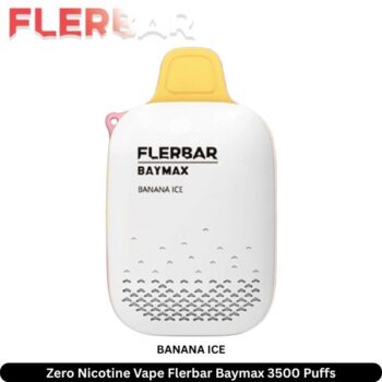 Zero Nicotine Vape Flerbar Baymax 3500 Puffs Banana Ice