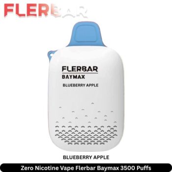 Zero Nicotine Vape Flerbar Baymax 3500 Puffs Blueberry Apple