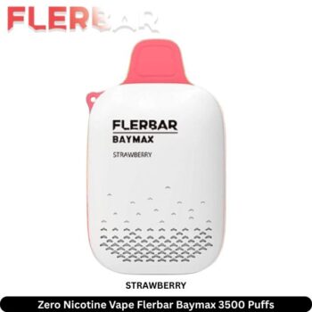 Zero Nicotine Vape Flerbar Baymax 3500 Puffs Strawberry