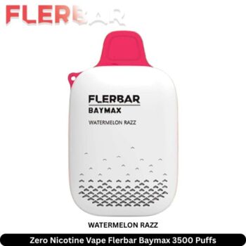 Zero Nicotine Vape Flerbar Baymax 3500 Puffs Watermelon Razz