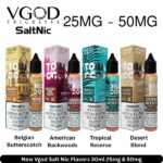 New Vgod Salt Nic Flavors 30ml