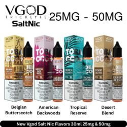 New Vgod Salt Nic Flavors 30ml