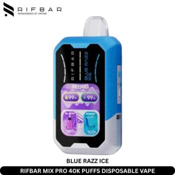 RIFBAR MIX PRO 40K PUFFS DISPOSABLE VAPE BLUE RAZZ ICE