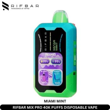 RIFBAR MIX PRO 40K PUFFS DISPOSABLE VAPE MIAMI MINT