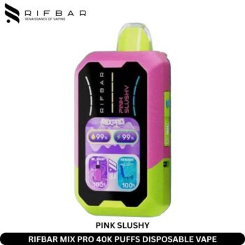 RIFBAR MIX PRO 40K PUFFS DISPOSABLE VAPE PINK SLUSHY