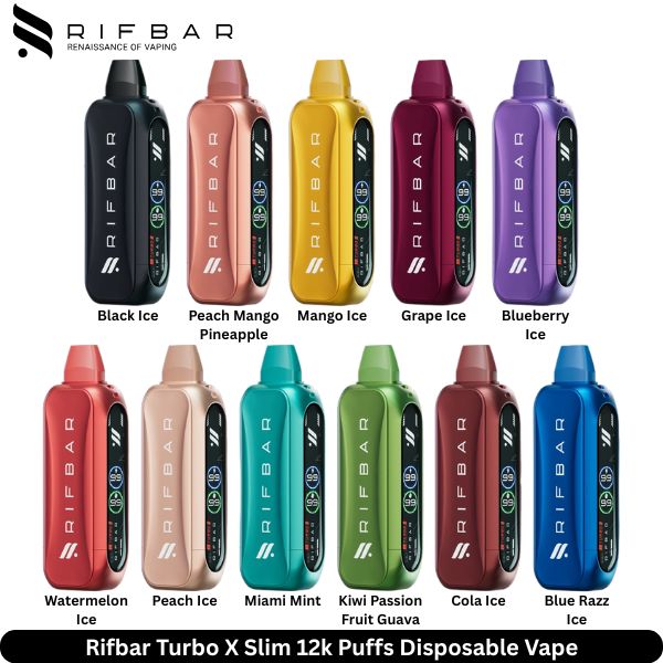 Rifbar Turbo X Slim 12k Puffs Disposable Vape