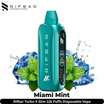 Rifbar Turbo X Slim 12k Puffs Miami Mint Disposable Vape