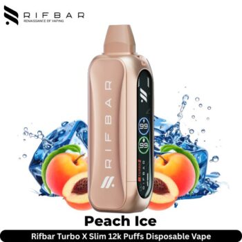 Rifbar Turbo X Slim 12k Puffs Peach Ice Disposable Vape