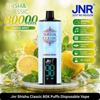 Jnr Shisha Classic 80K Puffs Disposable Vape Lemon Mint