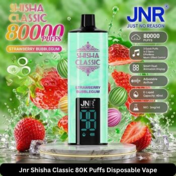 Jnr Shisha Classic 80K Puffs Disposable Vape Strawberry Bubblegum